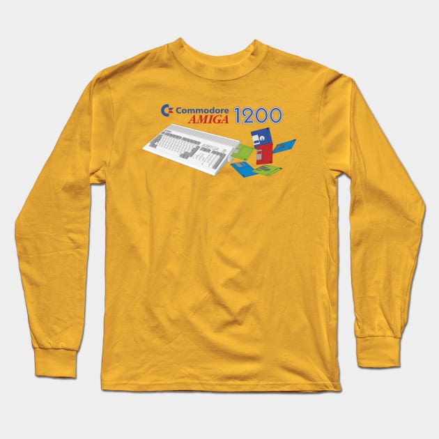 Commodore Amiga 1200 Long Sleeve T-Shirt by Crap Bits